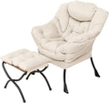 Welnow Lazy Chair with Ottoman, Reading Chair with Footrest, Foldable Footrest by LifeGetsBetterWithWelnow