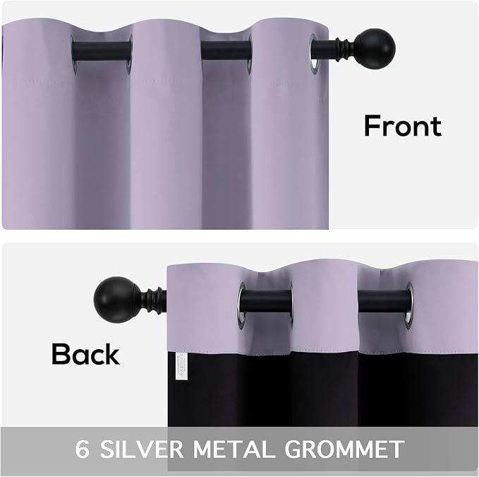 Yakamok Lilac Blackout Curtains 63 inches Long - Image 6