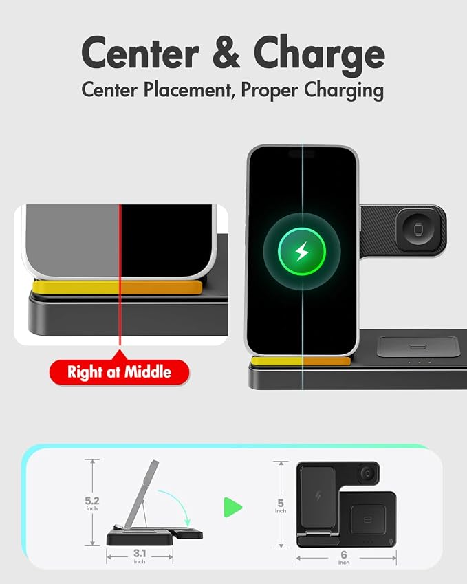 GETPALS Wireless Charger iPhone Charging Station - Image 7