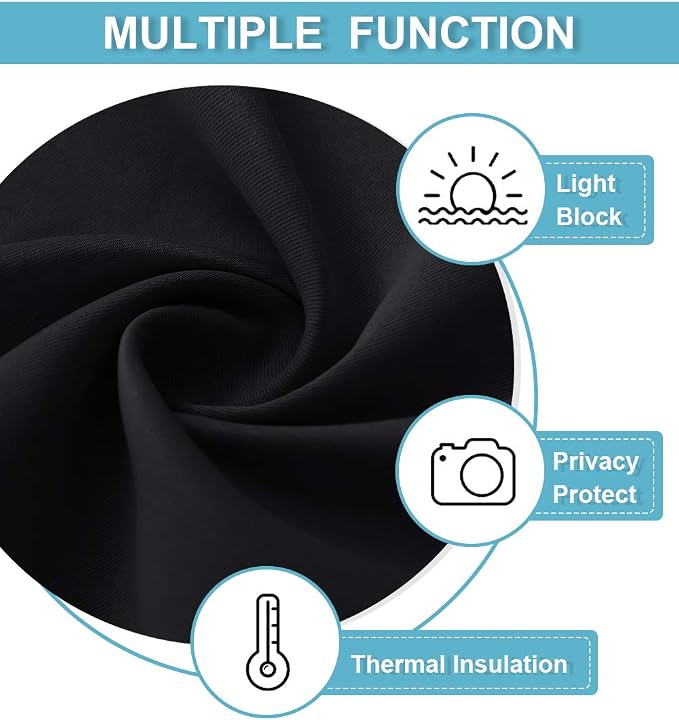 RYB HOME Blackout Curtains for Bedroom Living Dining Room 84 inches Long | - Image 7