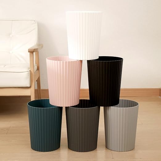 JiatuA Small Trash Can Plastic Wastebasket Round Garbage Container Bin - Image 5