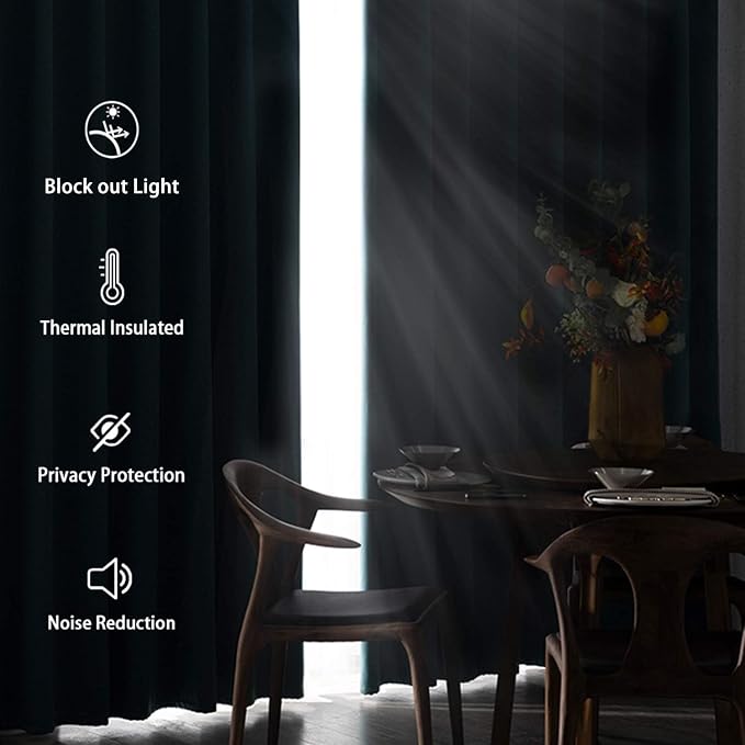 DWCN Short Blackout Curtains – 52x36 Inch 2 Panels Greyish White, Thermal - Image 3