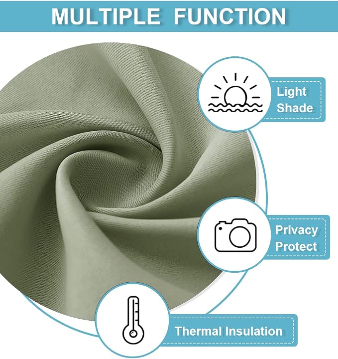 RYB HOME Blackout Curtains for Bedroom Living Dining Room 84 inches Long | - Image 7