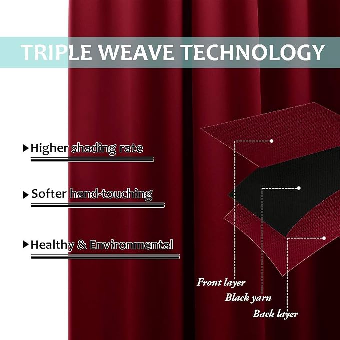 NICETOWN Truly Blackout Drapes for Living Room, Heavy-Duty Full Light Shading - Image 6