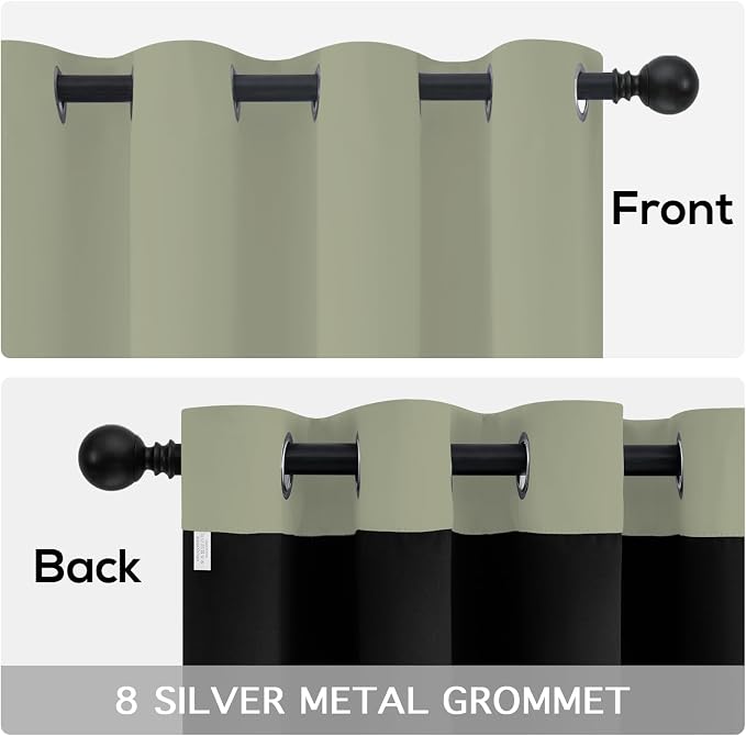 Yakamok Light Sage Blackout Curtains 63 inches Long - Image 6