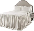 Lush Decor Ticking Stripe Bedspread Full Size 3 Piece Set Wheat by LushDecor