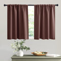 RYB HOME Half Curtain Tiers 36 inch Length, Rod Pocket | Short Blackout Curtains by RYBHOME