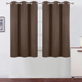 Chocolate Brown Blackout Curtains 34 x 54 Inch Length/Set of 2 Curtain by Lemomo