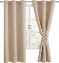 Blackout Curtains for Bedroom 38 x 63 Inches Length, Window Curtains for Living by Hiasan