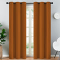 Yakamok Blackout Curtains 38x84 inch Burnt Orange Thermal Drapes-Bedroom | 2 by Yakamok