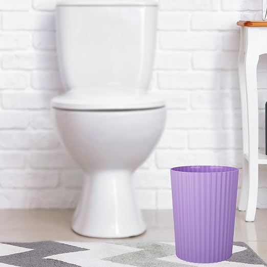 JiatuA Small Bathroom Trash Can Plastic Wastebasket Garbage Can Taro Purple | - Image 6