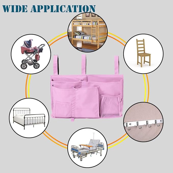 Bedside Storage Caddy, Hanging Storage Organizer Bag - Image 4