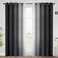 COSVIYA Grommet Ombre Black Room Darkening Curtains 96 inch by COSVIYA
