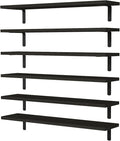 Wood Floating Shelves Set of 6, 24 inch Long Floating Shelves by WOPITUESOfficial