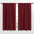 NICETOWN Christmas Burgundy Bedroom Blackout Draperies Panels by NICETOWN