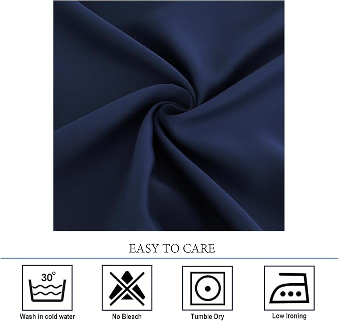 Diraysid Blackout Curtains for Bedroom Grommet Thermal Insulated Room Darkening - Image 6