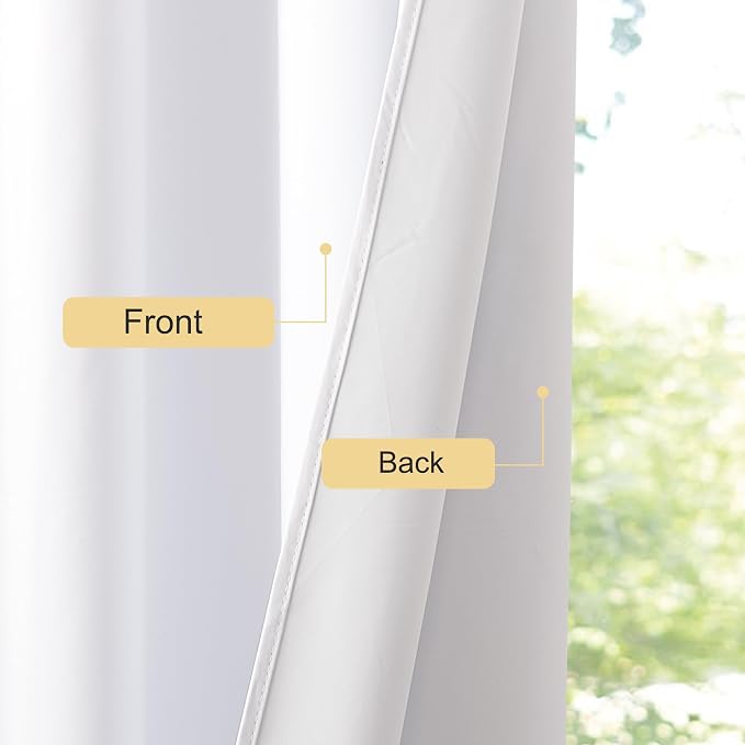 NICETOWN 100% Blackout Window Curtain Panels 63 inch Length - Image 4
