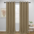 Easy-Going Thermal Grommet Blackout Curtains, 2 Panels 52x108 in, Tan | Machine by Easy-Going