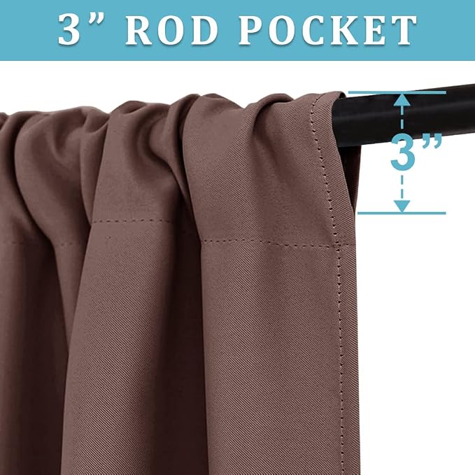 RYB HOME Short Blackout Curtains - Image 2