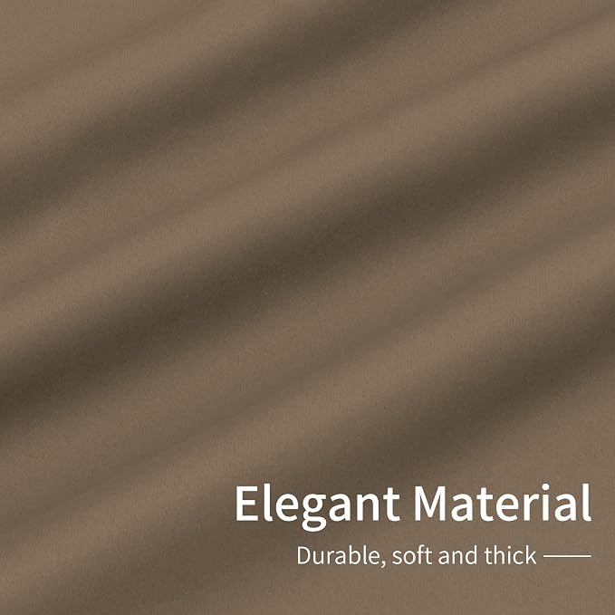 Easy-Going Thermal Grommet Blackout Curtains, 1 Panels 100x84 in, Camel | - Image 6
