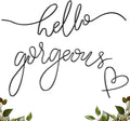 Hicarer Metal Hello Gorgeous Wall Art Minimalist Wall Decor, Classic | by Hicarer