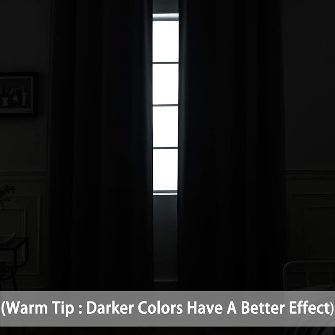 Yakamok Room Darkening Curtains 52x72 inch Length Burgundy Red-Living Room | 2 - Image 2