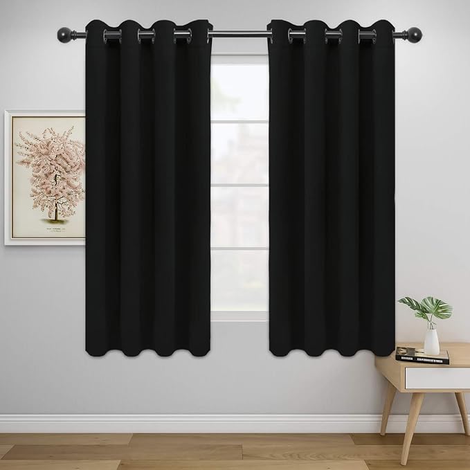 Easy-Going Thermal Grommet Blackout Curtains, 2 Panels 52x63 in, Noise Reduction by Easy-Going