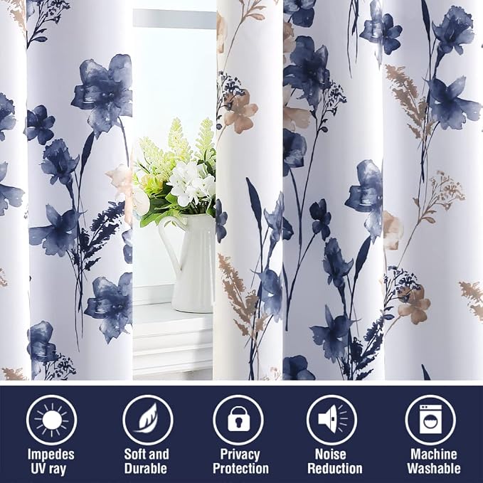 H.VERSAILTEX 100% Blackout Curtains 108 inch Length 2 Panels Set Cattleya - Image 7
