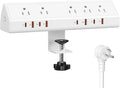 Jgstkcity Desk Clamp Power Strip USB C 65W, 8 USB, 10FT Cable, Fit 1.96'' by Jgstkcity