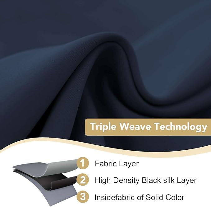H.VERSAILTEX Premium Blackout Thermal Insulated Room Darkening Curtains - Image 4