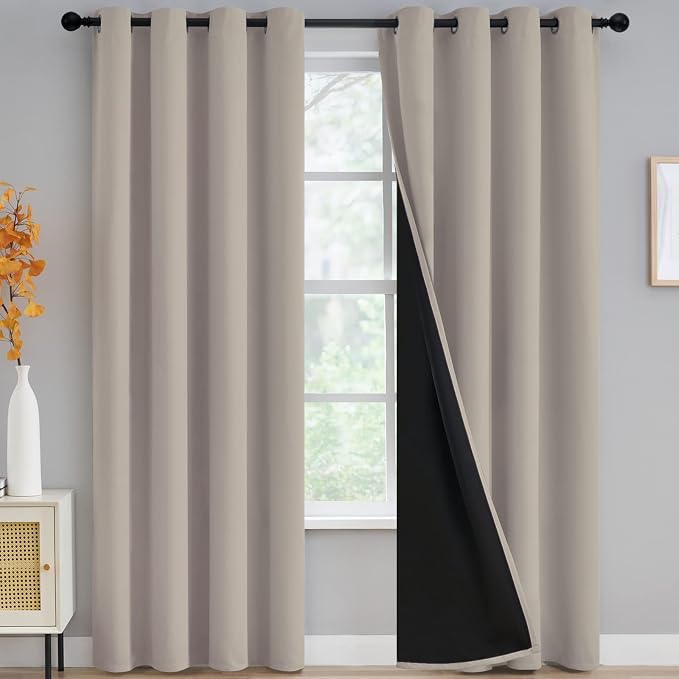 Yakamok Natural Blackout Curtains 96 inches Long by Yakamok