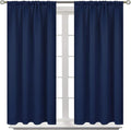 BGment Short Blackout Curtains 45 Inch Length Blue Room Darkening Drapes | Rod by BGment
