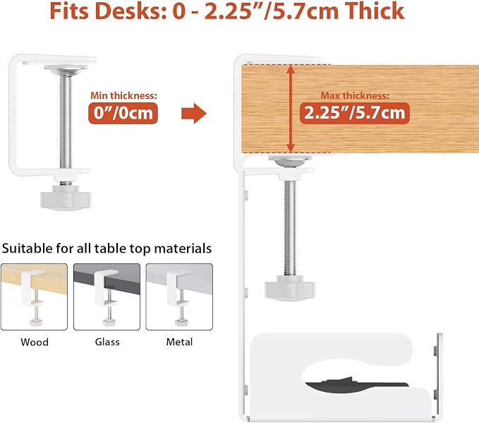 Univivi Under Desk Cable Management Tray, Cable Management, 48 inch, Under Desk - Image 7