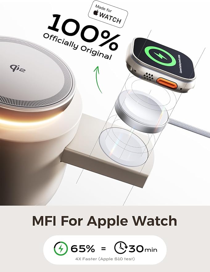 4 in 1 Qi2 Magnetic Wireless Charging Station, 15W Fast Charger - Image 3