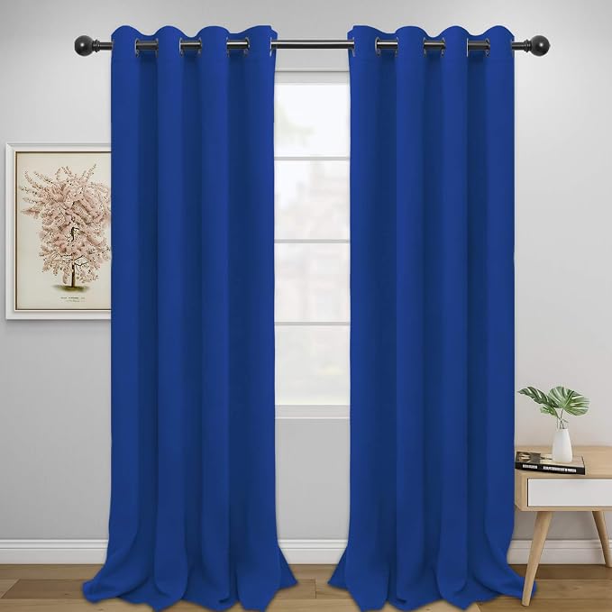Easy-Going Thermal Grommet Blackout Curtains, 2 Panels 52x108 in | Classic Blue by Easy-Going