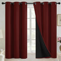Yakamok Burgundy Red Blackout Curtains 63 inches Long by Yakamok