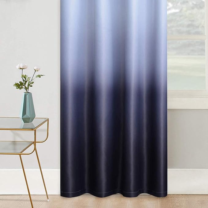 COSVIYA Grommet Ombre Room Darkening Curtains 63 inch Length 2 Panels, Gradient - Image 4