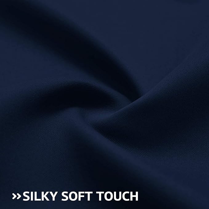COSVIYA Grommet Room Darkening Navy Blue Curtains 84 inch Long - Image 6