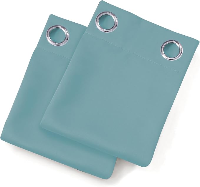 Stone Blue Blackout Curtains 52 x 63 Inch Length/Set of 2 Curtain - Image 9