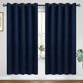COSVIYA Grommet Blackout Room Darkening Navy Blue Curtains 72 inch Length | by COSVIYA