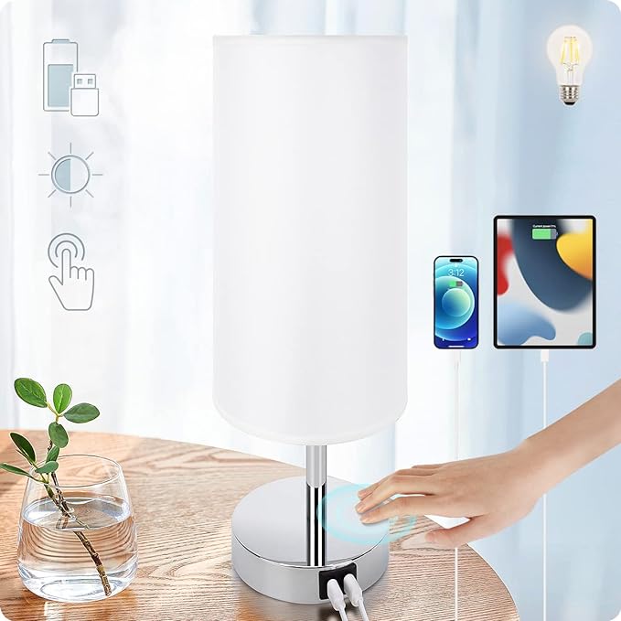 Yarra-Decor Bedside Lamp with USB Port by Yarra-Decor