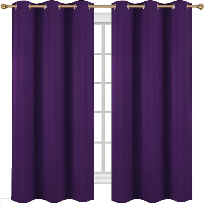 Diraysid Purple Grommet Blackout Curtains by Diraysid%2C+refresh+your+life