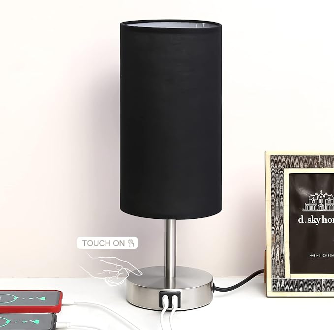 Bedside Lamp with USB Port by Yarra-Decor