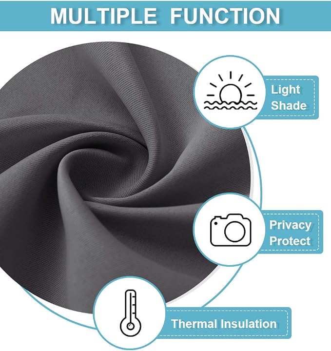 RYB HOME Blackout Room Divider Curtains - Image 6