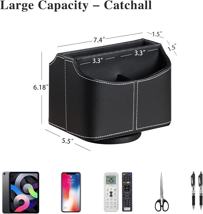 360° Rotatable Remote Control Holder, TV Remote Caddy - Image 4