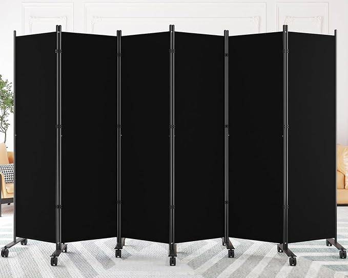 SUNALLY Room Divider Privacy Screens, 6 Panels Dividers by SUNALLY
