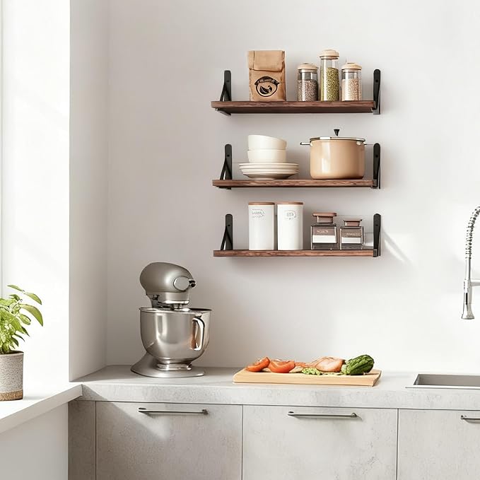 Fixwal Wall Floating Shelves for Home Decor | Wood Shelves, Natural Grain - Image 7