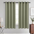 COSVIYA Grommet Room Darkening Light Sage Curtains 63 inch Long by COSVIYA