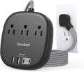 Cruise Ship Travel Essentials, 3Ft Short Extention Cord, 22.5W/4.5A, Dorm Room by OneBeat