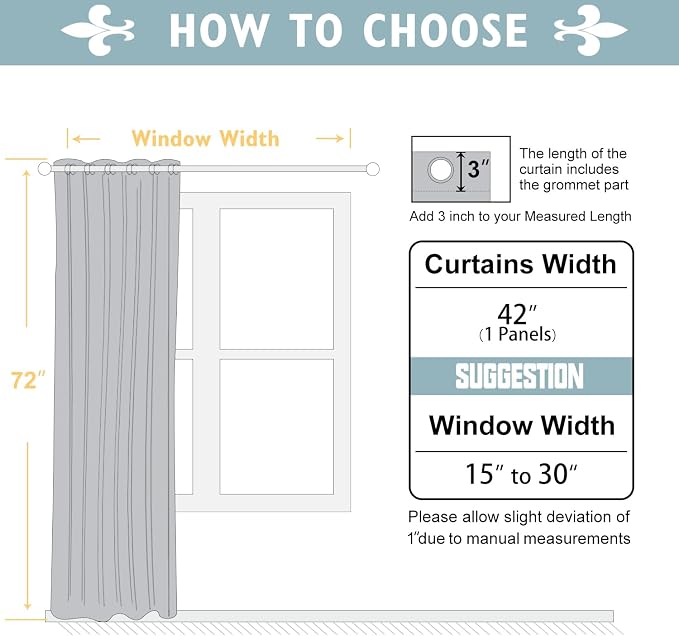 ChrisDowa Blackout Curtains Door Curtain 72 Inches Long Closet Drapes | 42W x - Image 6